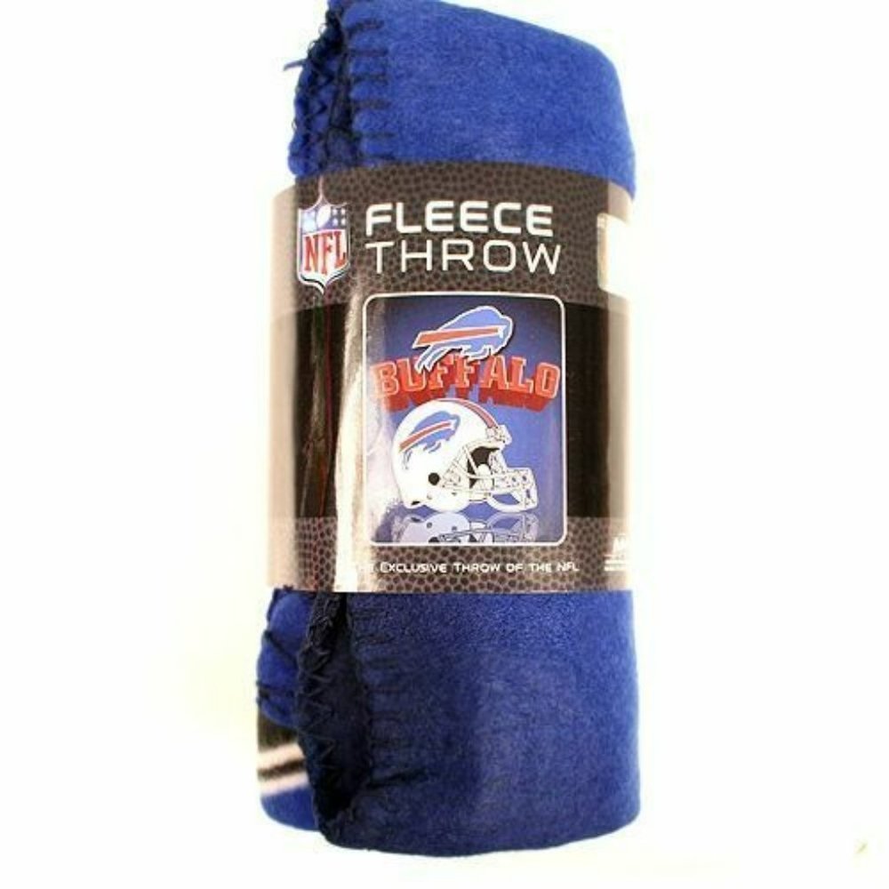 BUFFALO BILLS BLANKET FLEECE THROW GRID IRON MIRRORED NEW NWT NFL LICENSED